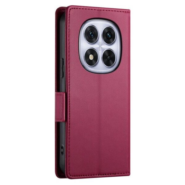 Xiaomi Redmi Note 15 Pro 4G Side Buckle Magnetic Frosted Leather Wine Red-Θήκη Βιβλίο