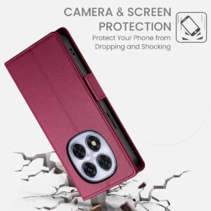Xiaomi Redmi Note 15 Pro 4G Side Buckle Magnetic Frosted Leather Wine Red-Θήκη Βιβλίο