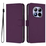 Xiaomi Redmi Note 15 Pro 5G Skin Feel Solid Color Leather with Lanyard Violet-Θήκη Βιβλίο