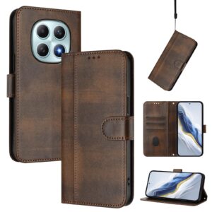 Xiaomi Redmi Note 15 5G / 4G/ Poco M8 5G Line Splicing Buckle Retro Leather Brown-Θήκη Βιβλίο
