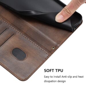 Xiaomi Redmi Note 15 5G / 4G/ Poco M8 5G Line Splicing Buckle Retro Leather Brown-Θήκη Βιβλίο