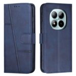 Xiaomi Redmi Note 15 Pro 5G Stitching Calf Texture Buckle Leather Blue-Θήκη Βιβλίο