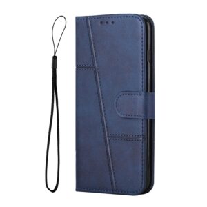 Xiaomi Redmi Note 15 Pro 5G Stitching Calf Texture Buckle Leather Blue-Θήκη Βιβλίο