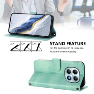 Xiaomi Redmi Note 15 5G / 4G / Poco M8 5G Line Splicing Buckle Retro Leather Mint-Θήκη Βιβλίο