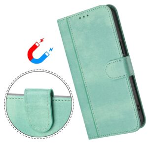 Xiaomi Redmi Note 15 5G / 4G / Poco M8 5G Line Splicing Buckle Retro Leather Mint-Θήκη Βιβλίο