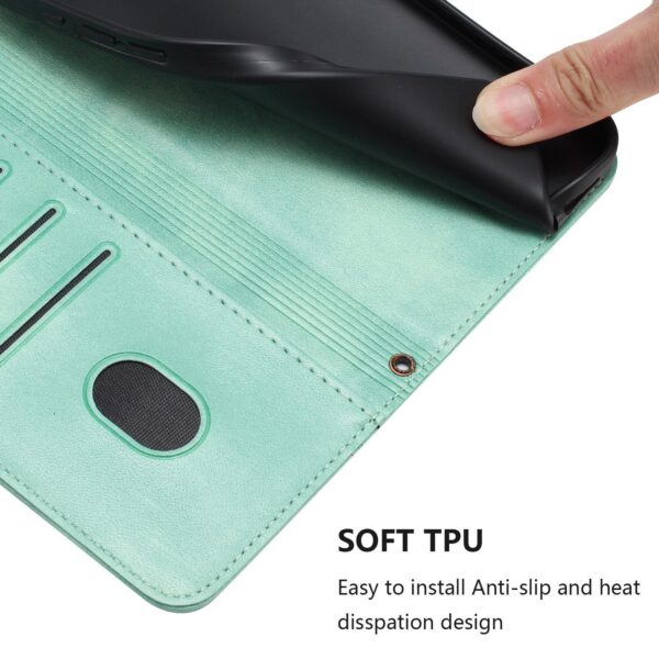 Xiaomi Redmi Note 15 5G / 4G / Poco M8 5G Line Splicing Buckle Retro Leather Mint-Θήκη Βιβλίο