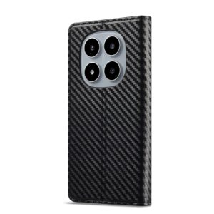 Lc.Imeeke XiaomiRedmi Note 15 Pro+ 5G Carbon Fiber Leather Vertical Black-Θήκη Βιβλίο