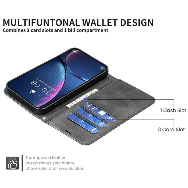 Binfen Xiaomi Redmi Note 15 Pro 4G Lambskin Texture Pure Color Flip Leather Black-Θήκη Βιβλίο