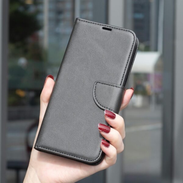 Binfen Xiaomi Redmi Note 15 Pro 4G Lambskin Texture Pure Color Flip Leather Black-Θήκη Βιβλίο