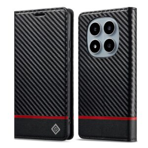 Lc. Imeeke Xiaomi Redmi Note 15 Pro+ 5G Carbon Fiber Leather Horizontal Black-Θήκη Βιβλίο