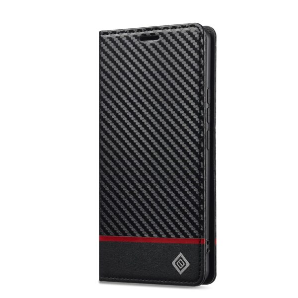 Lc. Imeeke Xiaomi Redmi Note 15 Pro+ 5G Carbon Fiber Leather Horizontal Black-Θήκη Βιβλίο