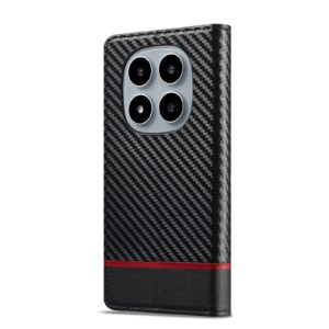 Lc. Imeeke Xiaomi Redmi Note 15 Pro+ 5G Carbon Fiber Leather Horizontal Black-Θήκη Βιβλίο