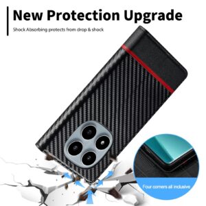 Lc. Imeeke Xiaomi Redmi Note 15 Pro+ 5G Carbon Fiber Leather Horizontal Black-Θήκη Βιβλίο