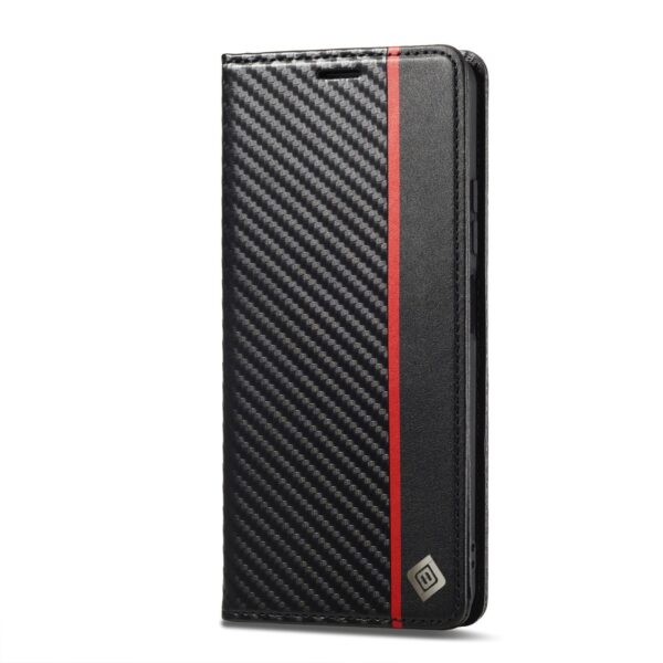 Lc. Imeeke Xiaomi Redmi Note 15 4G / 5G Carbon Fiber Leather Vertical Black-Θήκη Βιβλίο