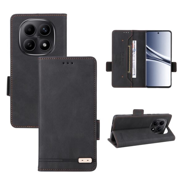 Lc.Imeeke Xiaomi Redmi Note 15 5G / 4G/ Poco M8 5G Magnetic Clasp Leather Black-Θήκη Βιβλίο
