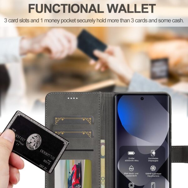 Lc. Imeeke Xiaomi Redmi Note 15 Pro+ 5G Calf Texture Leather Grey-Θήκη Βιβλίο