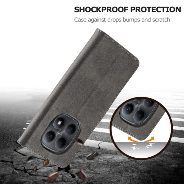 Lc. Imeeke Xiaomi Redmi Note 15 Pro+ 5G Calf Texture Leather Grey-Θήκη Βιβλίο