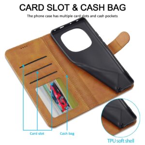 Lc.Imeeke Xiaomi Redmi Note 15 Pro+ 5G Calf Texture Leather Brown-Θήκη Βιβλίο