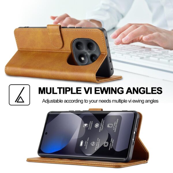 Lc.Imeeke Xiaomi Redmi Note 15 Pro+ 5G Calf Texture Leather Brown-Θήκη Βιβλίο