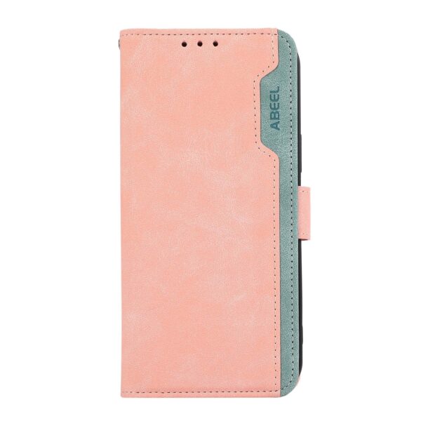 Abeel Xiaomi Redmi Note 15 Pro+ 5G Color Block Magnetic RFID Leather Pink Cyan-Θήκη Βιβλίο