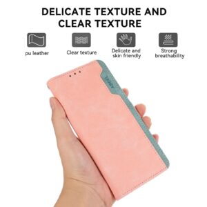 Abeel Xiaomi Redmi Note 15 Pro+ 5G Color Block Magnetic RFID Leather Pink Cyan-Θήκη Βιβλίο