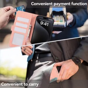 Abeel Xiaomi Redmi Note 15 Pro+ 5G Color Block Magnetic RFID Leather Pink Cyan-Θήκη Βιβλίο