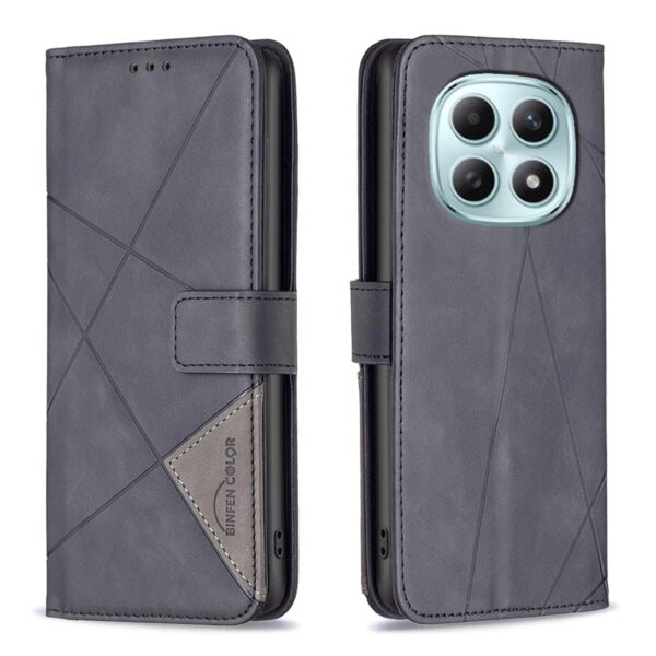 Binfen Xiaomi Redmi Note 15 5G Magnetic Buckle Rhombus Texture Leather Black-Θήκη Βιβλίο