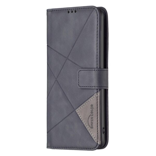 Binfen Xiaomi Redmi Note 15 5G Magnetic Buckle Rhombus Texture Leather Black-Θήκη Βιβλίο