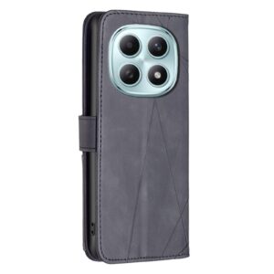 Binfen Xiaomi Redmi Note 15 5G Magnetic Buckle Rhombus Texture Leather Black-Θήκη Βιβλίο