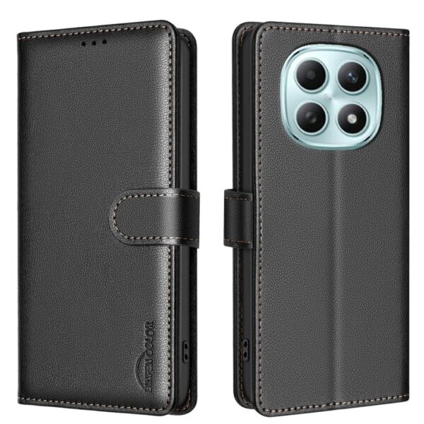 Binfen Xiaomi Redmi Note 15 Pro 4G Litchi Texture RFID Anti-theft Leather Black-Θήκη Βιβλίο