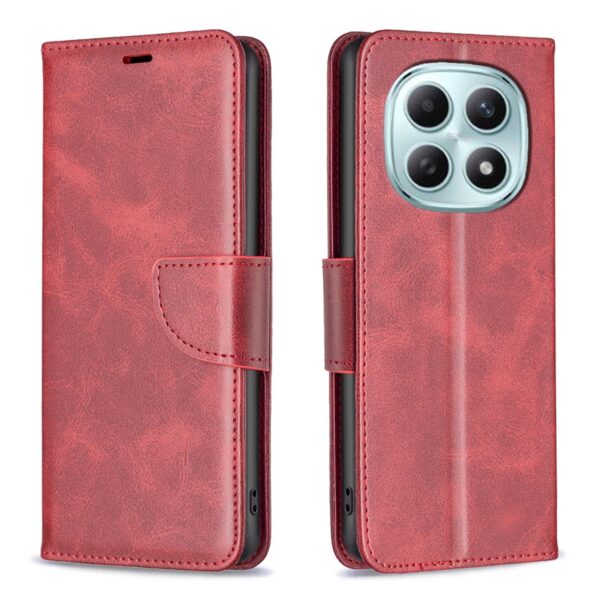 Binfen Xiaomi Redmi Note 15 5G Lambskin Texture Pure Color Flip Leather Red-Θήκη Βιβλίο