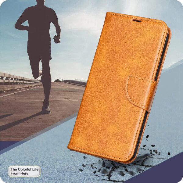 Binfen Xiaomi Redmi Note 15 5G Lambskin Texture Pure Color Flip Leather Yellow-Θήκη Βιβλίο