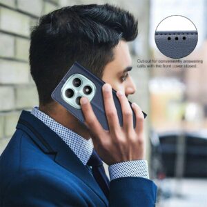 Binfen Xiaomi Redmi Note 15 Pro 4G Litchi Texture RFID Anti-theft Leather Blue-Θήκη Βιβλίο