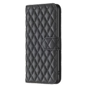 Binfen Xiaomi Redmi Note 15 5G Diamond Lattice Wallet Flip Leather Black-Θήκη Βιβλίο