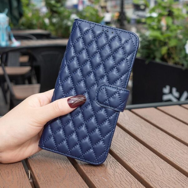 Binfen Xiaomi Redmi Note 15 Pro 4G Diamond Lattice Wallet Flip Leather Blue-Θήκη Βιβλίο