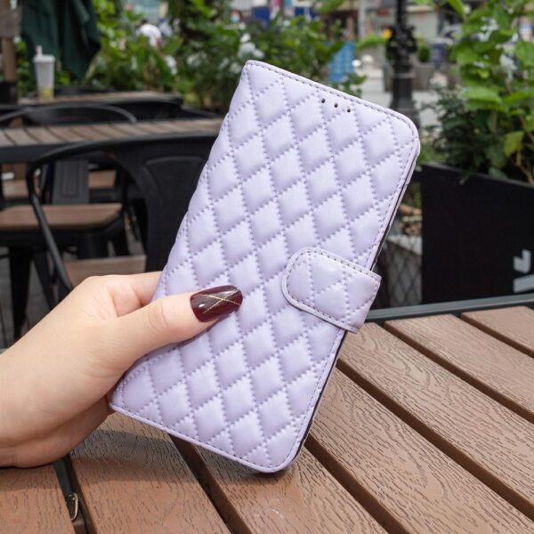 Binfen Xiaomi Redmi Note 15 Pro 4G Diamond Lattice Wallet Flip Leather Purple-Θήκη Βιβλίο