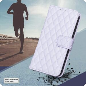 Binfen Xiaomi Redmi Note 15 Pro 4G Diamond Lattice Wallet Flip Leather Purple-Θήκη Βιβλίο