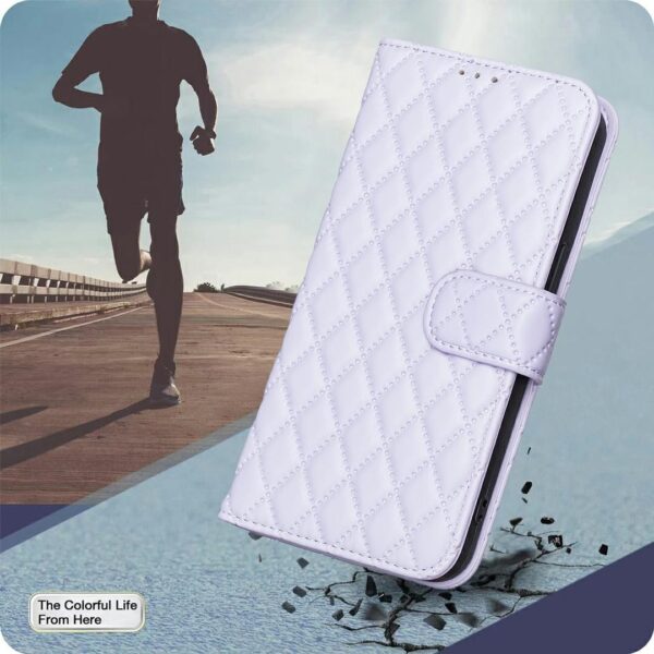 Binfen Xiaomi Redmi Note 15 Pro 4G Diamond Lattice Wallet Flip Leather Purple-Θήκη Βιβλίο