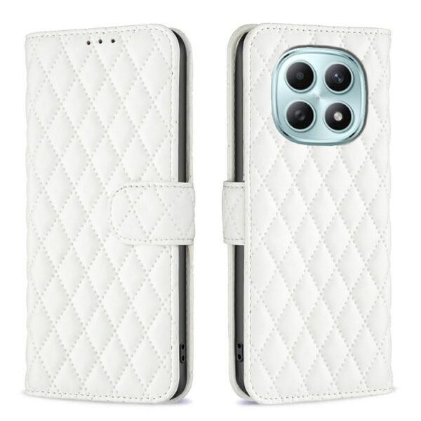 Binfen Xiaomi Redmi Note 15 Pro 4G Diamond Lattice Wallet Flip Leather White-Θήκη Βιβλίο