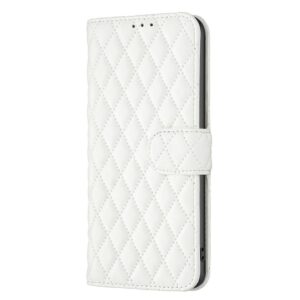 Binfen Xiaomi Redmi Note 15 Pro 4G Diamond Lattice Wallet Flip Leather White-Θήκη Βιβλίο