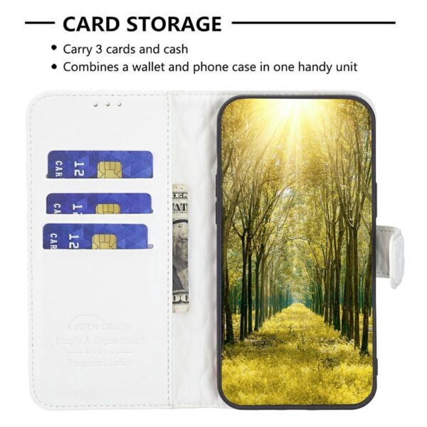 Binfen Xiaomi Redmi Note 15 Pro 4G Diamond Lattice Wallet Flip Leather White-Θήκη Βιβλίο