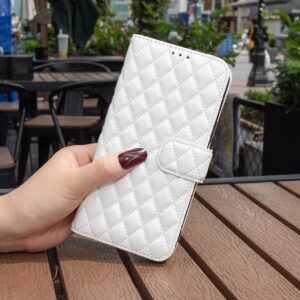 Binfen Xiaomi Redmi Note 15 Pro 4G Diamond Lattice Wallet Flip Leather White-Θήκη Βιβλίο