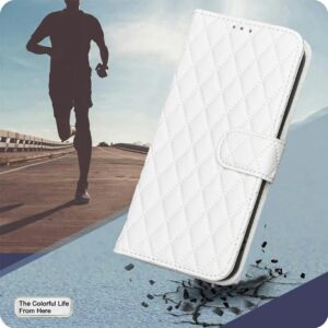 Binfen Xiaomi Redmi Note 15 Pro 4G Diamond Lattice Wallet Flip Leather White-Θήκη Βιβλίο