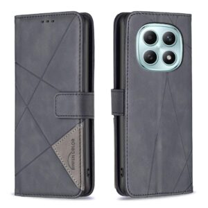 Binfen Xiaomi Redmi Note 15 Pro 4G Magnetic Buckle Rhombus Texture Leather Black-Θήκη Βιβλίο