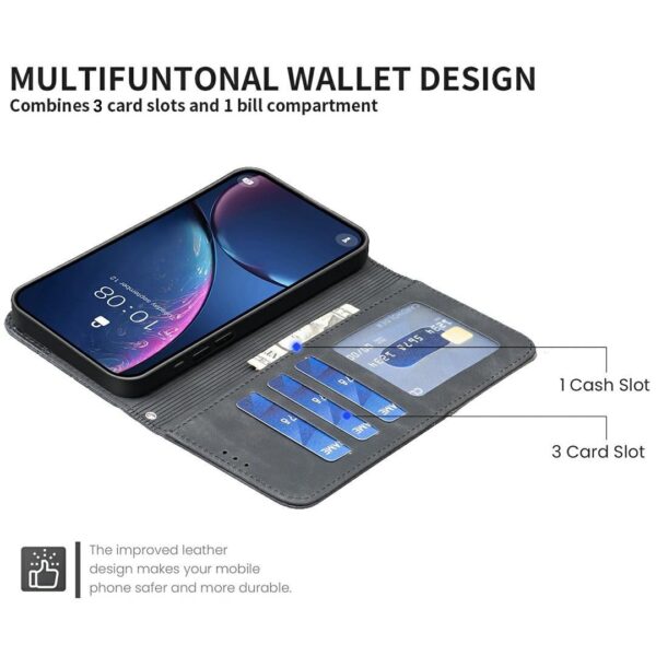 Binfen Xiaomi Redmi Note 15 Pro 4G Magnetic Buckle Rhombus Texture Leather Black-Θήκη Βιβλίο