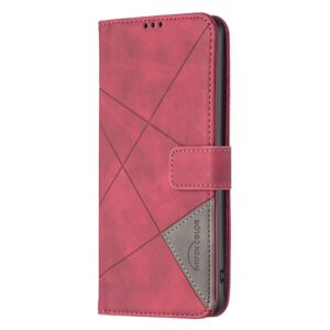 Binfen Xiaomi Redmi Note 15 Pro 4G Magnetic Buckle Rhombus Texture Leather Red-Θήκη Βιβλίο