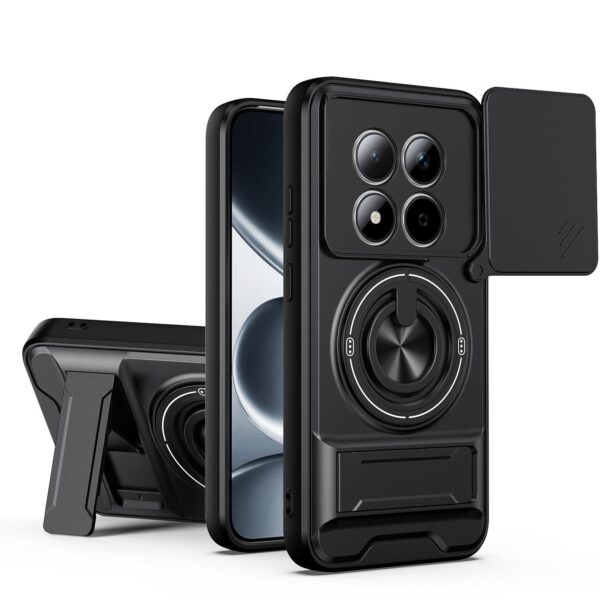 Xiaomi Redmi Note 15 Pro 4G Lens Sliding Window Multifunctional Magnetic Shockproof Black-Θήκη Σκληρή