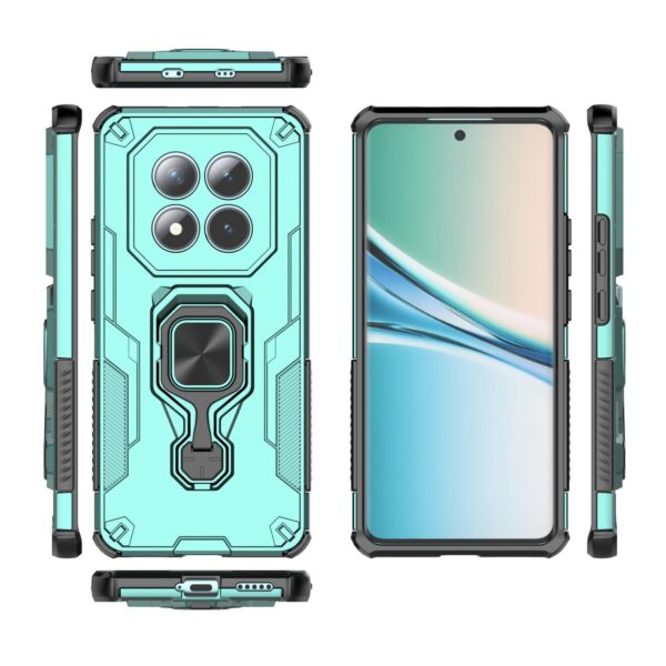 Xiaomi Redmi Note 15 5G / 4G Metal Kickstand TPU Hybrid PC Green-Θήκη Σκληρή