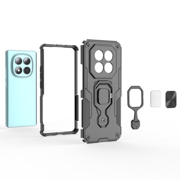 Xiaomi Redmi Note 15 5G / 4G Metal Kickstand TPU Hybrid PC Green-Θήκη Σκληρή