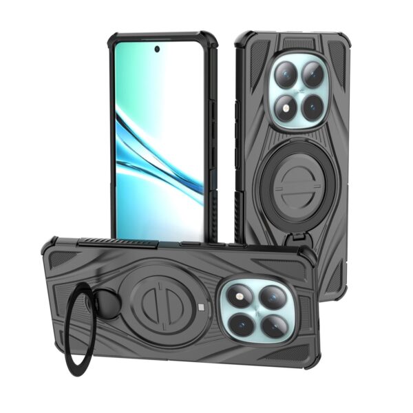 Xiaomi Redmi Note 15 5G /4G Star Ring Metallic Pivot Bracket Magnetic Black-Θήκη Σκληρή